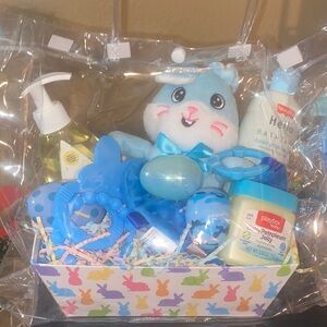 Blue Bunny Gift Basket for Kids